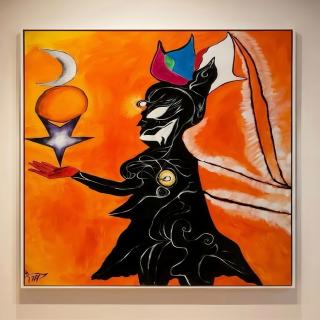 Lady of Balance – Original Acrylic Painting on Canvas (80 × 100 cm) by Rita
